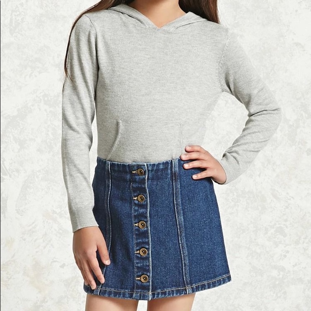 Forever 21 girls jean skirt